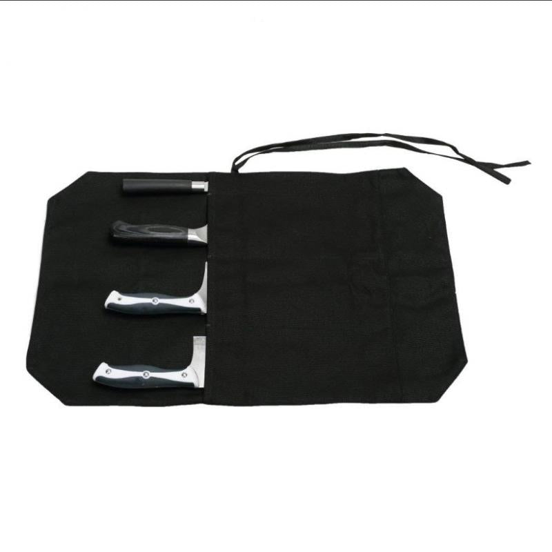 Chef Knife Roll Bag Portable Knife Storage Carry Case Outdoor Travel Black