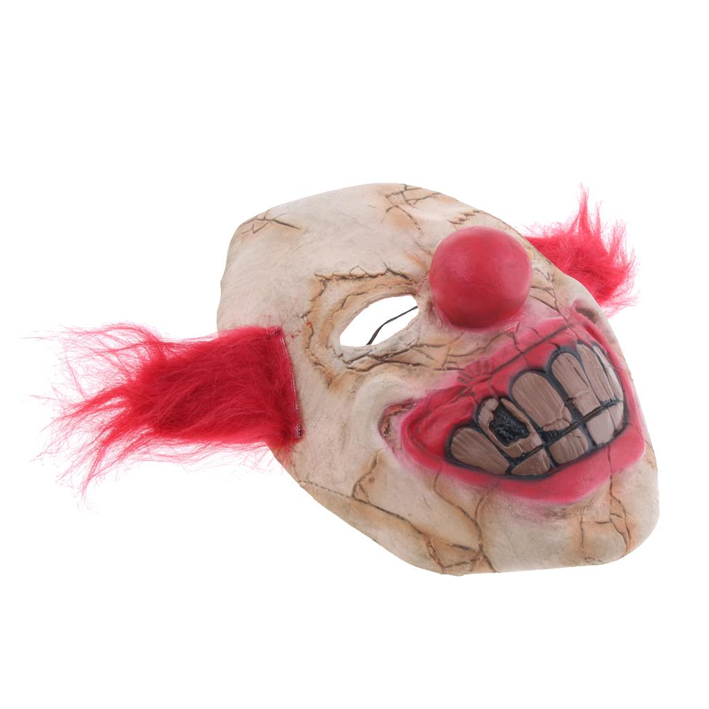Creepy Halloween Clown Mask Horrible Festival Props Full Face Scary Mask