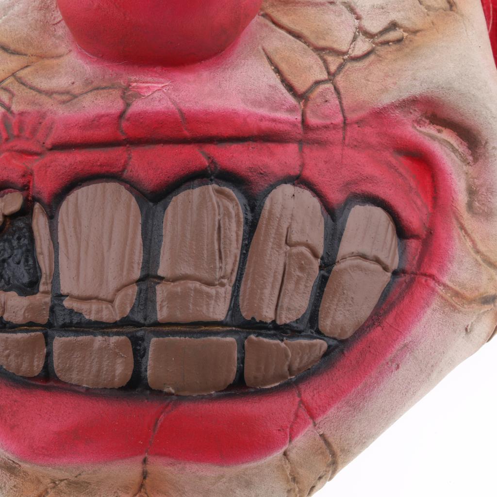 Creepy Halloween Clown Mask Horrible Festival Props Full Face Scary Mask