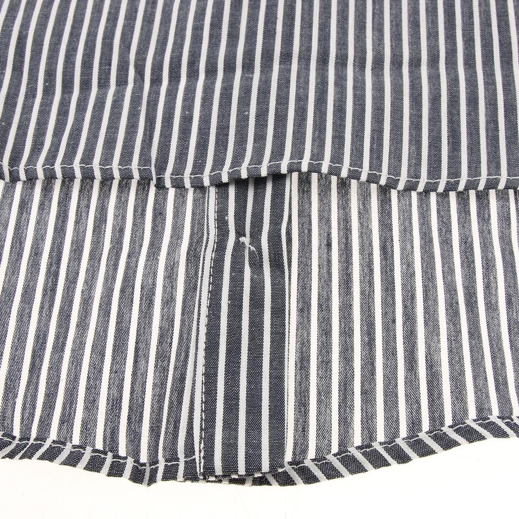 Stripes Detachable Dickey Collar Blouse Half Shirts False Collar Peter Pan Black