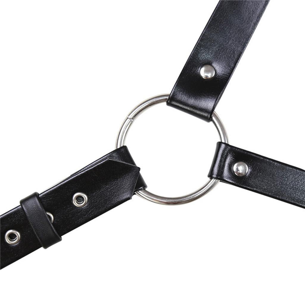 Men Punk PU Leather Chest Body Harness Belt Adjustable Buckle Strap Clubwear