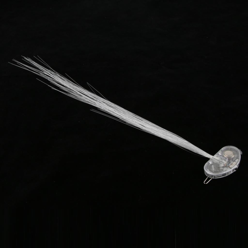 10 Pieces Light up LED Hair Extension Braid Clips Optical Fiber Hair Braids Rose Red