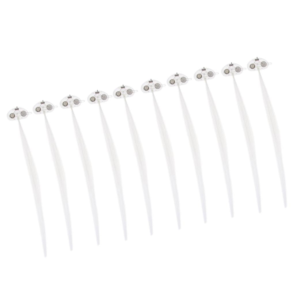 10 Pieces Light up LED Hair Extension Braid Clips Optical Fiber Hair Braids Rose Red