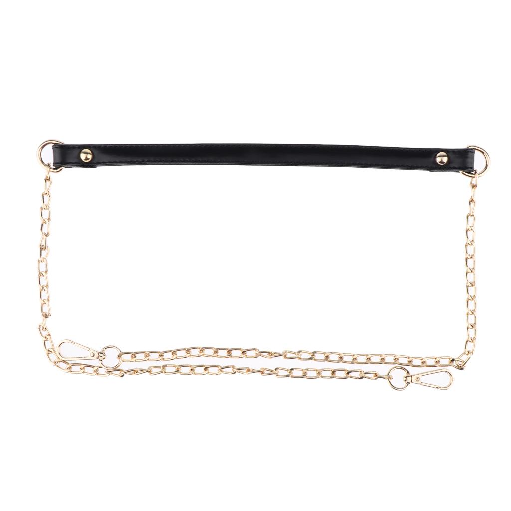 Replacement Chain Strap Handbag Handle for Shoulder Bag Crossbody Black
