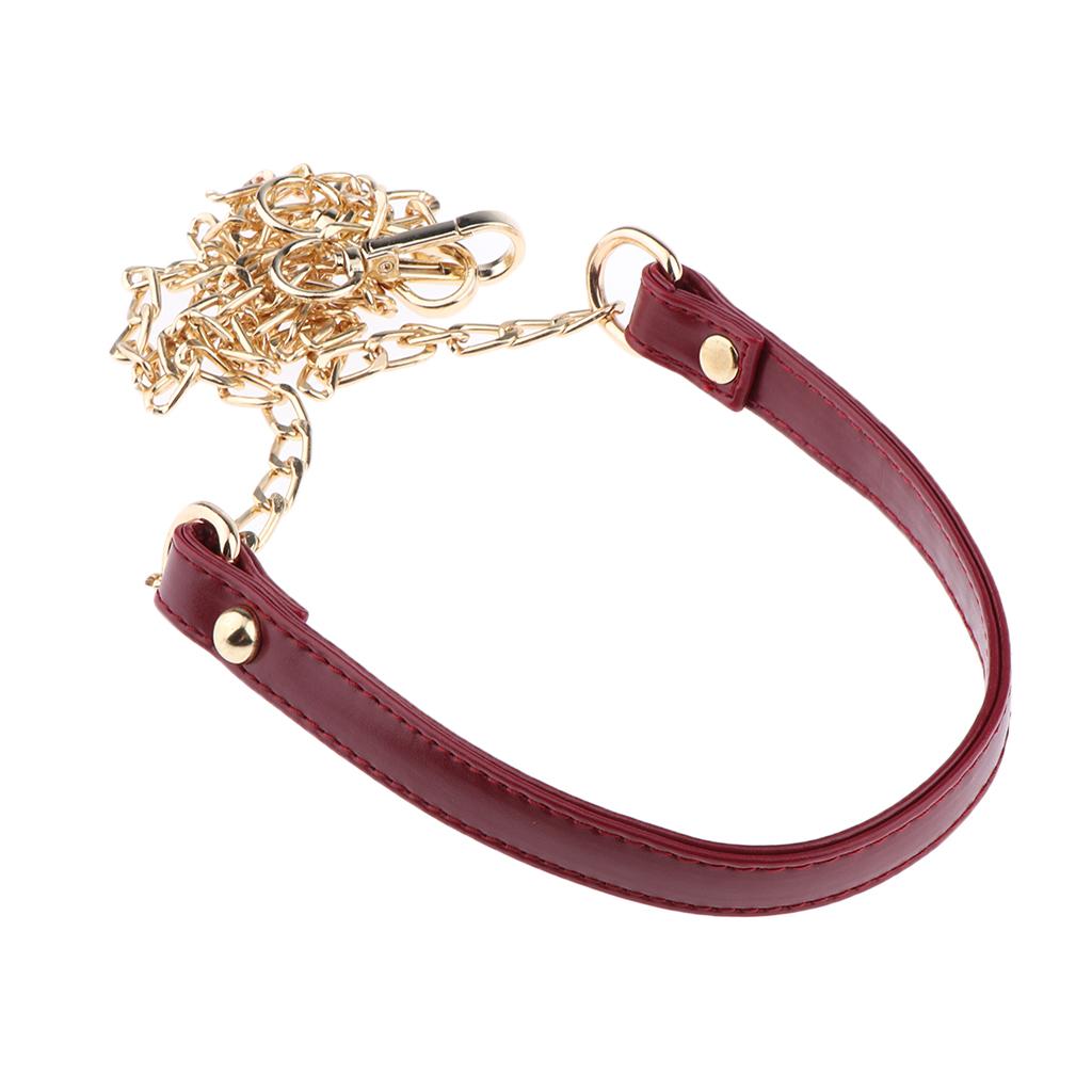 Replacement Chain Strap Handbag Handle for Shoulder Bag Crossbody Burgundy