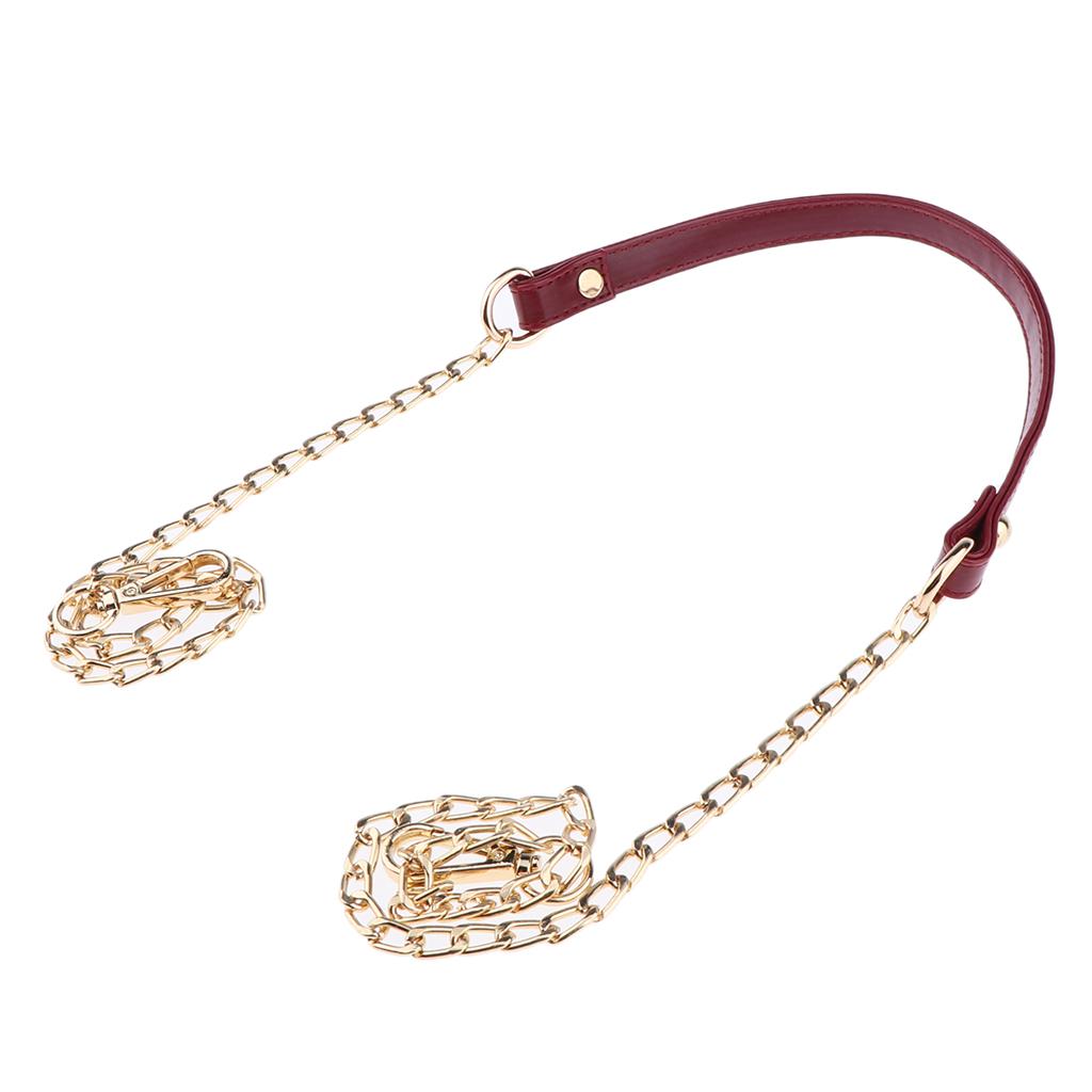 Replacement Chain Strap Handbag Handle for Shoulder Bag Crossbody Burgundy