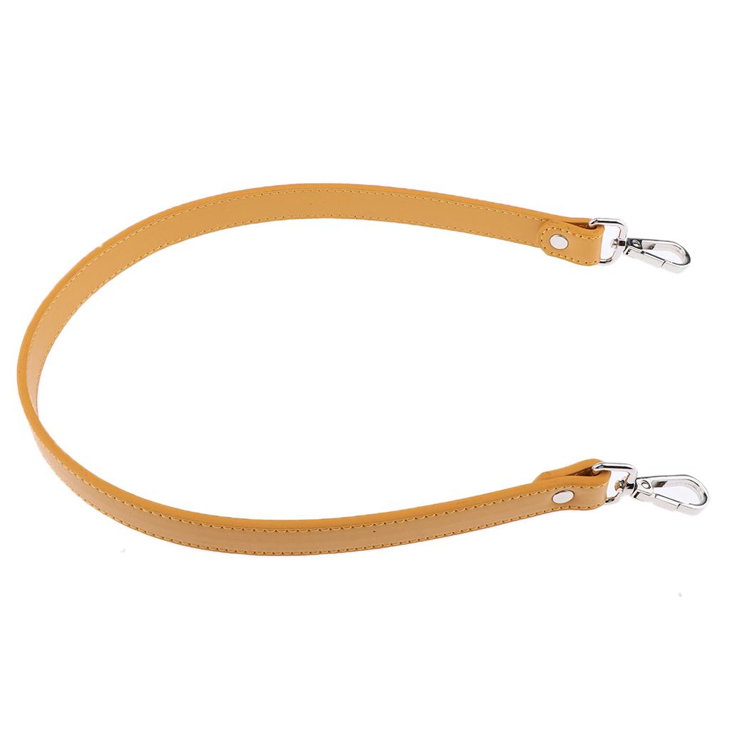 64cm Leather Strap Bag Handle DIY Handbag Replacement Shoulder Strap Yellow