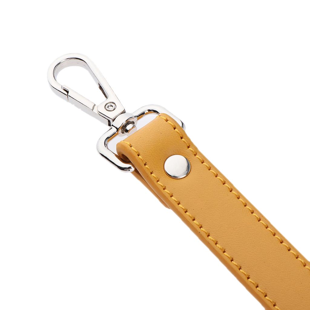 64cm Leather Strap Bag Handle DIY Handbag Replacement Shoulder Strap Yellow
