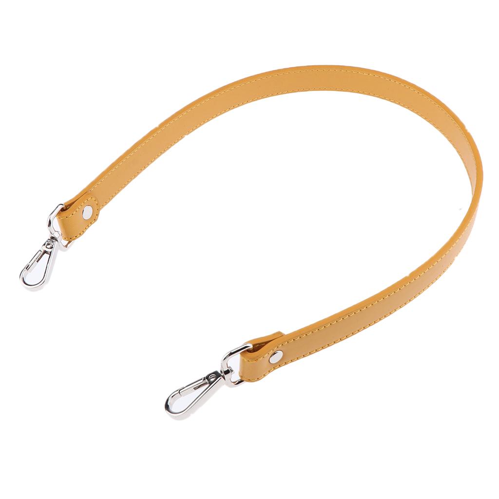 64cm Leather Strap Bag Handle DIY Handbag Replacement Shoulder Strap Yellow