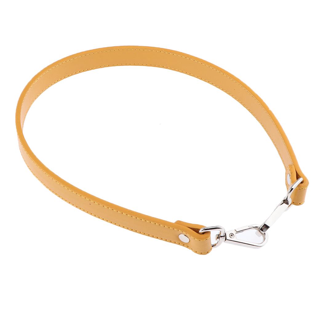 64cm Leather Strap Bag Handle DIY Handbag Replacement Shoulder Strap Yellow
