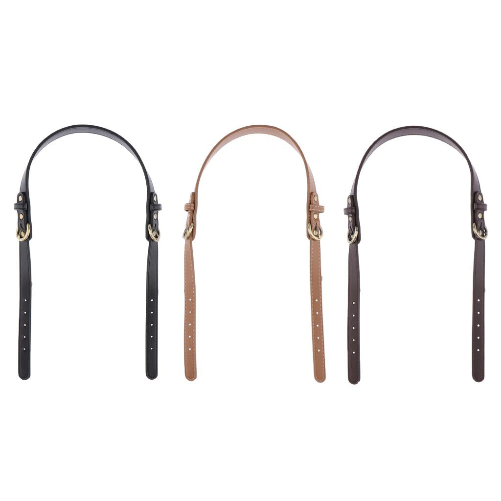 PU Leather Bag Handle Handbag Shoulder Bag Strap Detachable Bag Holder Black