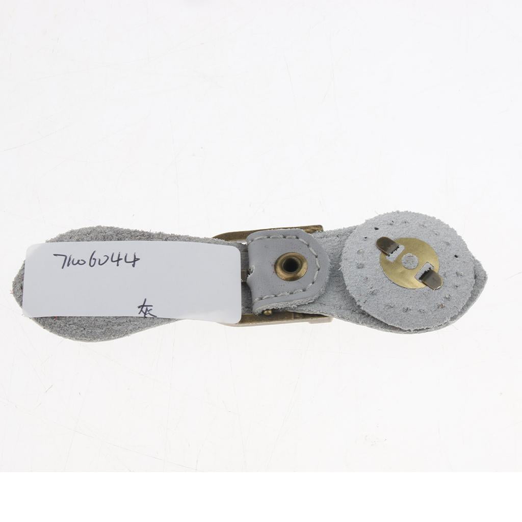 Sew on Genuine Leather Tab Buckles Closure Bag Fastener DIY Replacement Gray