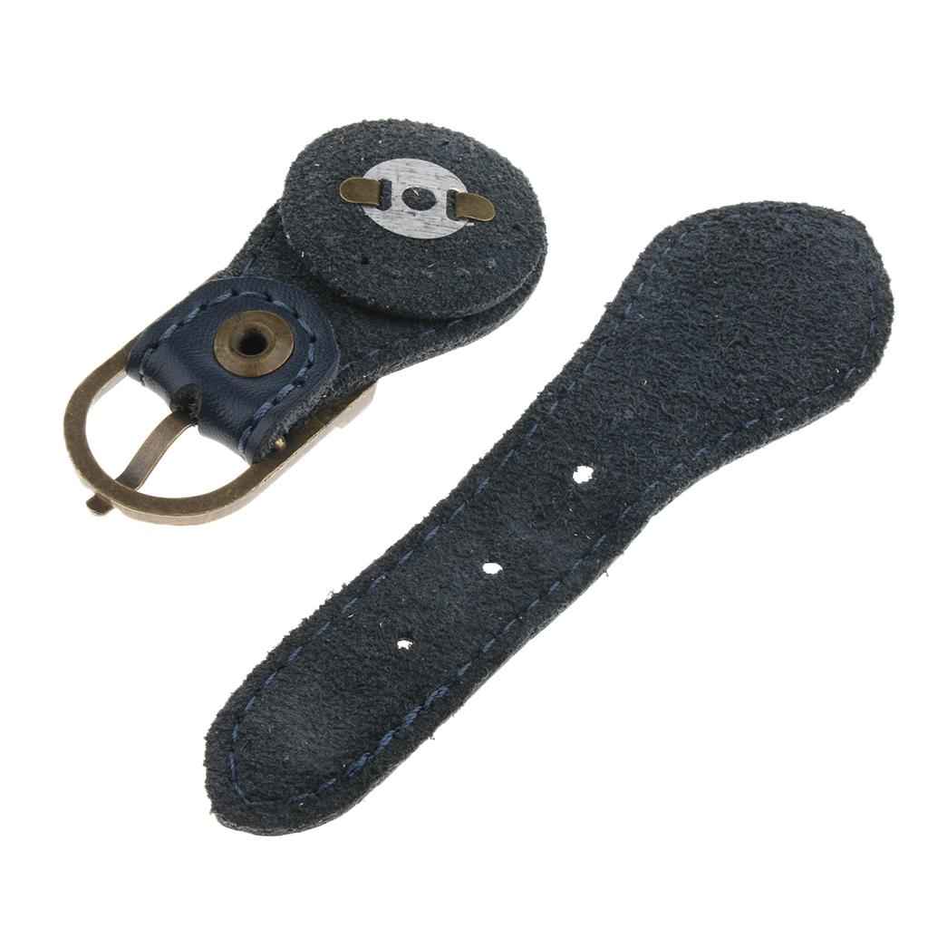 Sew on Genuine Leather Tab Buckles Closure Bag Fastener DIY Replacement Royal Blue