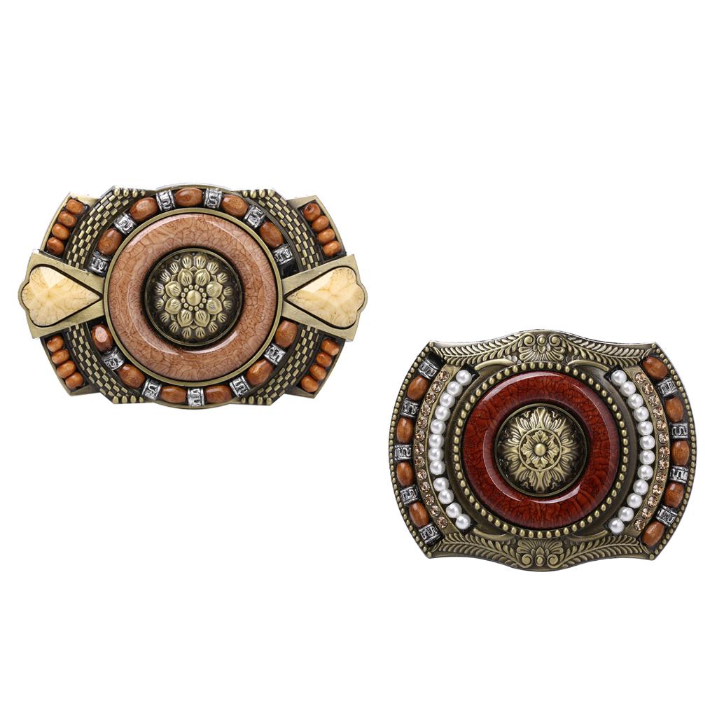 Men's Western Bohemian Indian Jeans Vintage Belt Buckle 01
