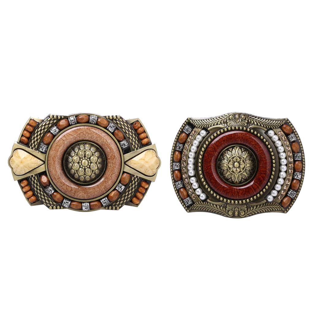 Men's Western Bohemian Indian Jeans Vintage Belt Buckle 01