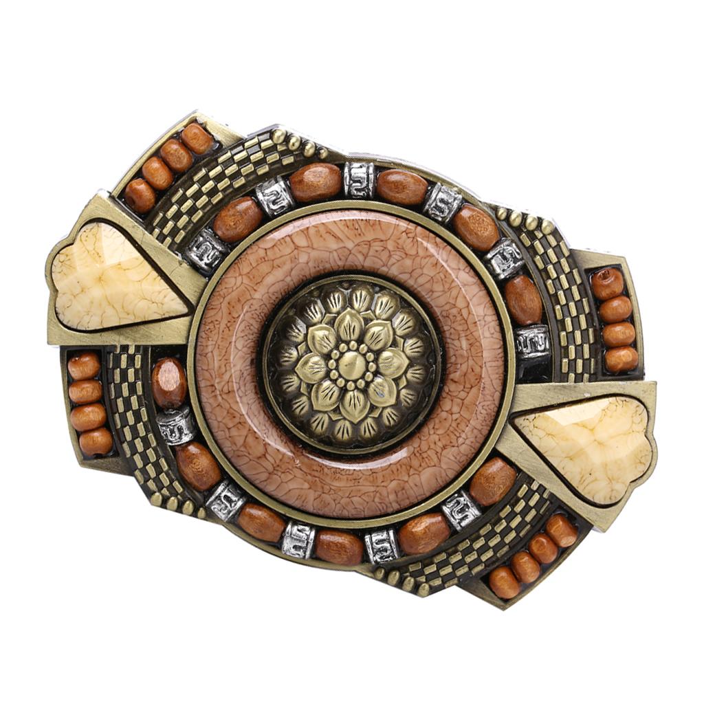 Men's Western Bohemian Indian Jeans Vintage Belt Buckle 01