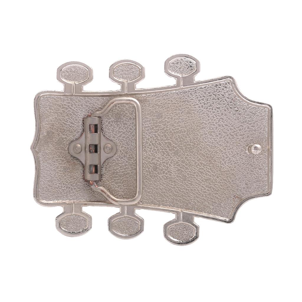 Men's Fashion Western Cowboy Guitar Music Headstock Belt Buckle Accessory