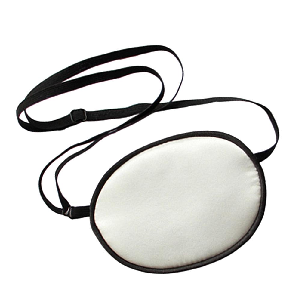 Kids Silk Pirate Eye Patch Eyeshade for Amblyopia Lazy Eye White