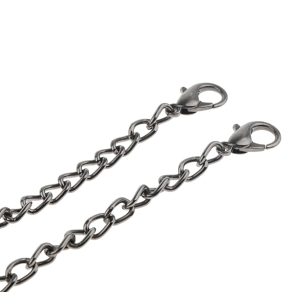 Metal Purse Chain Strap Replacement Shoulder Bag Clutch Crossbody DIY Gunmetal