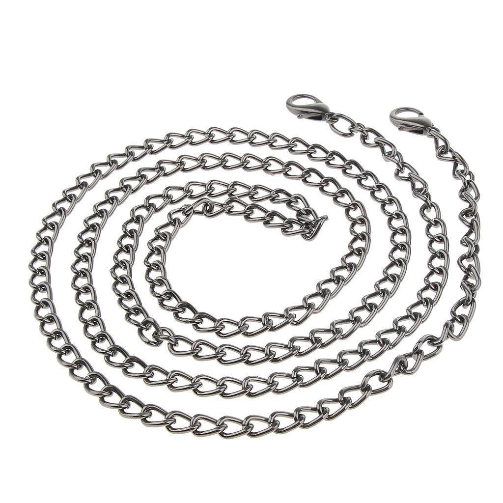 Metal Purse Chain Strap Replacement Shoulder Bag Clutch Crossbody DIY Gunmetal