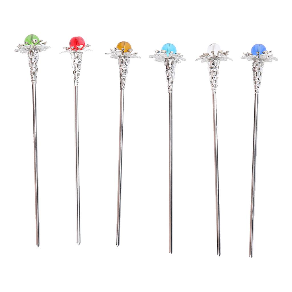 Retro Chinese Petunia Flower Hair Stick Wedding Bridal Chignon Pin White