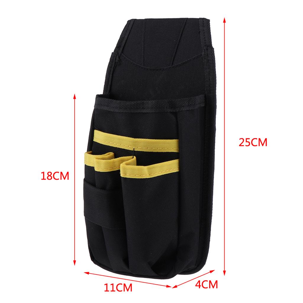 Black Waist Tool Bag Holder Portable Waist Pouch for Mechanic Electrician 1