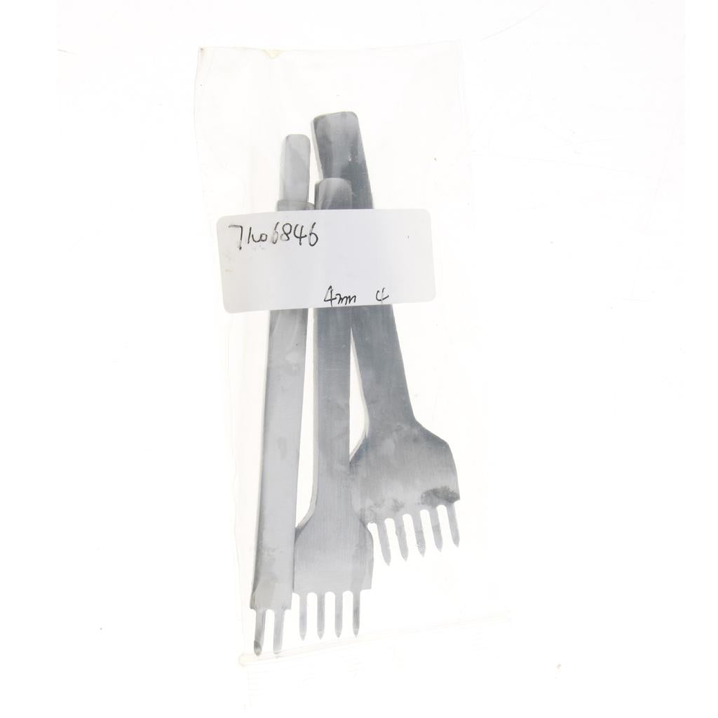 Steel Prong Lacing Stitching Chisel Leather Craft Kits 1 2 4 6 Prong Set 4mm