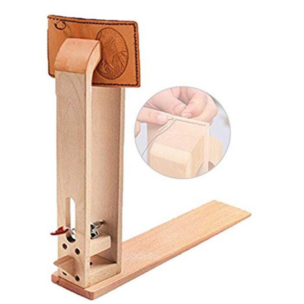 Wood Leathercraft Hand Stitching Lacing Sewing Pony Horse Clamp Desktop Tool