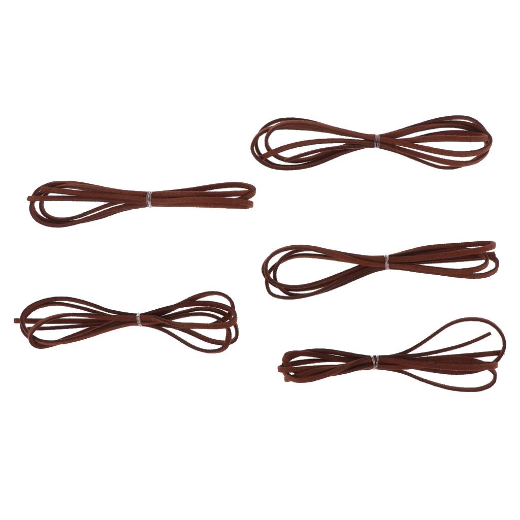3mmx1m Leather Cord Strings for Bracelet Necklace Jewelry Making Brown