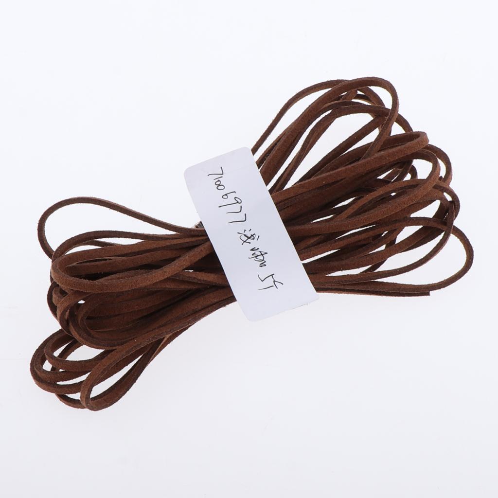 3mmx1m Leather Cord Strings for Bracelet Necklace Jewelry Making Coffee