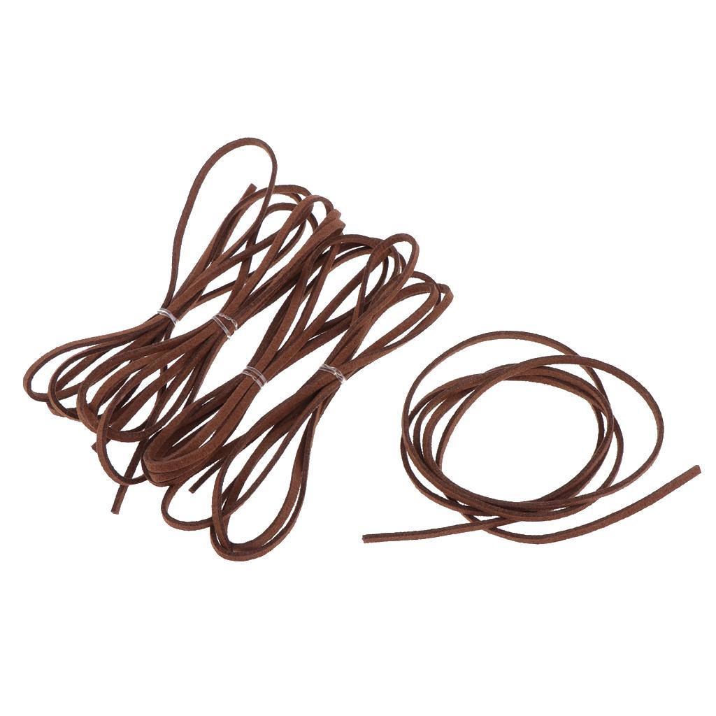 3mmx1m Leather Cord Strings for Bracelet Necklace Jewelry Making Coffee