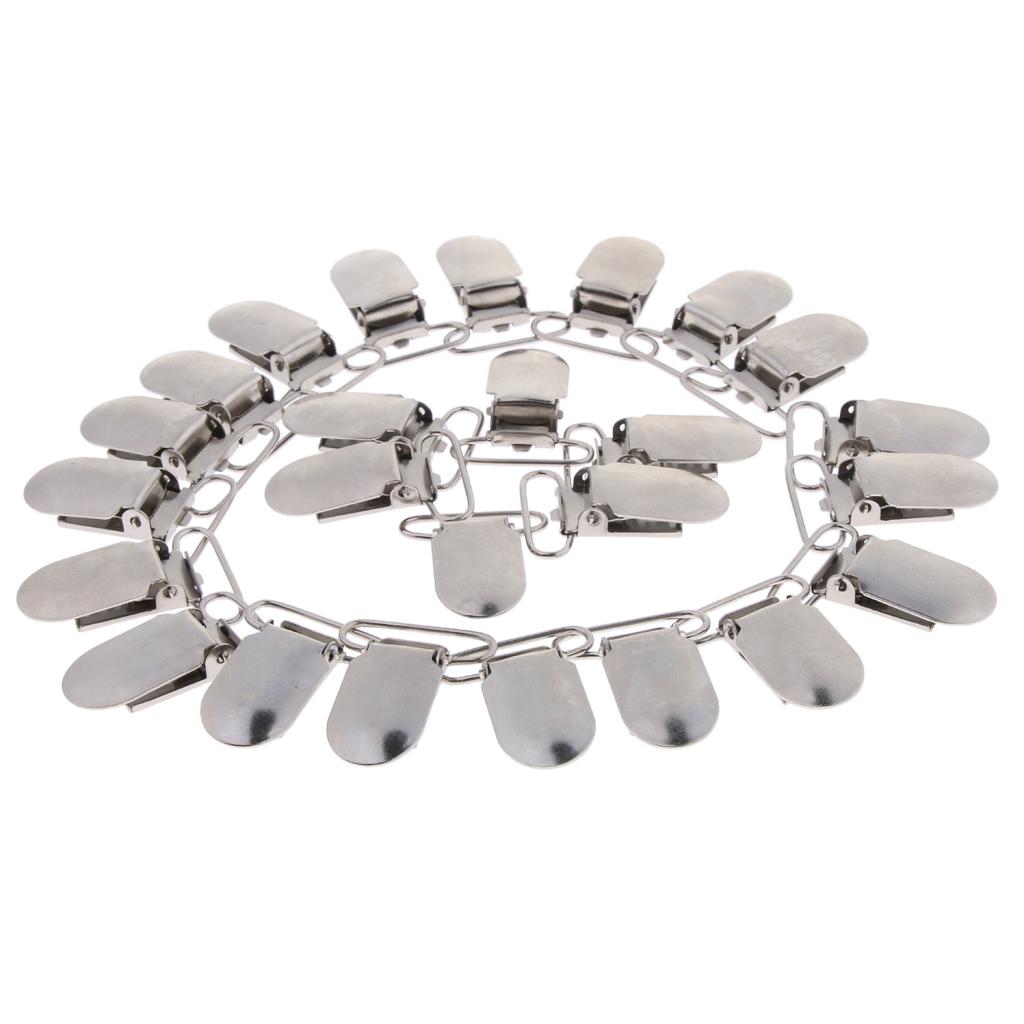 25Pcs Pacifier Suspender Holder Clip Strap Clips DIY Sewing Craft Loop 20mm