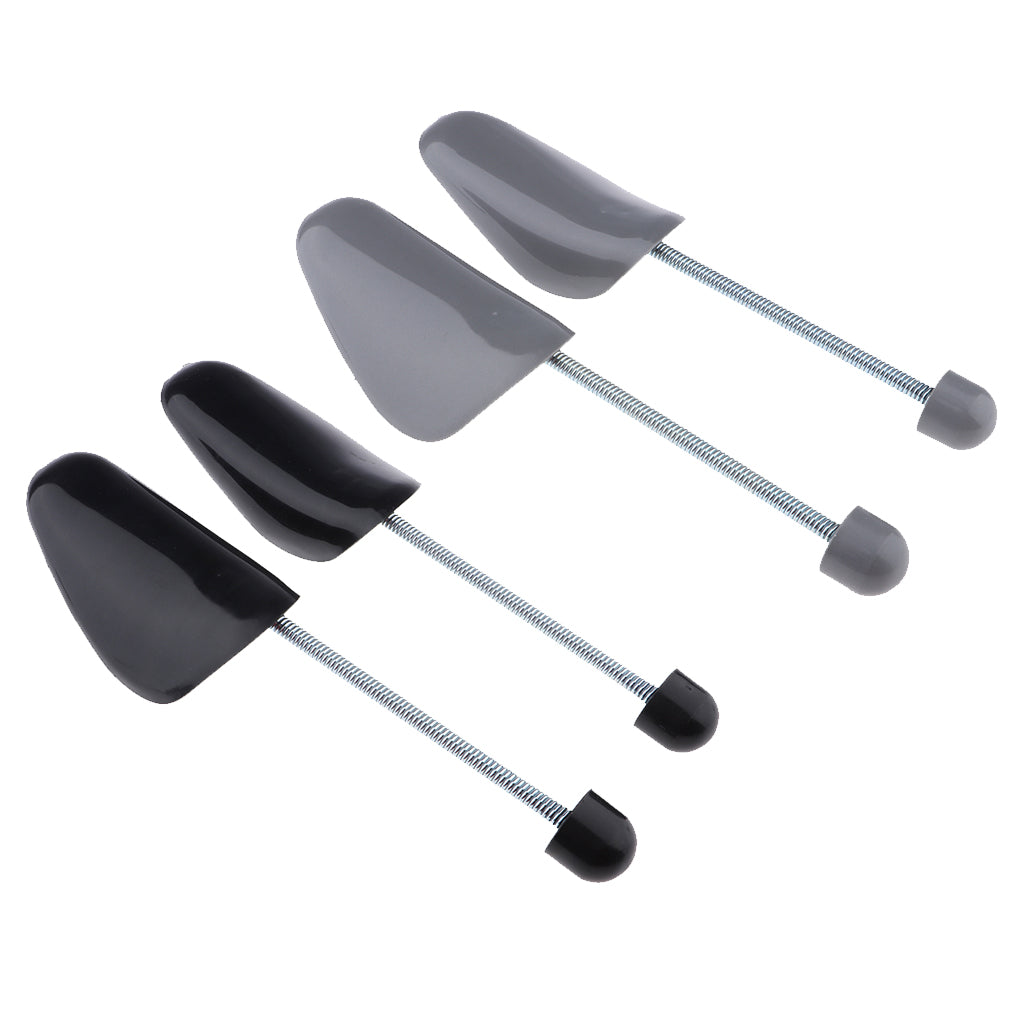 Adjustable Men Tree Shoe Stretcher Boot Holder with Tension Spring Coil Black