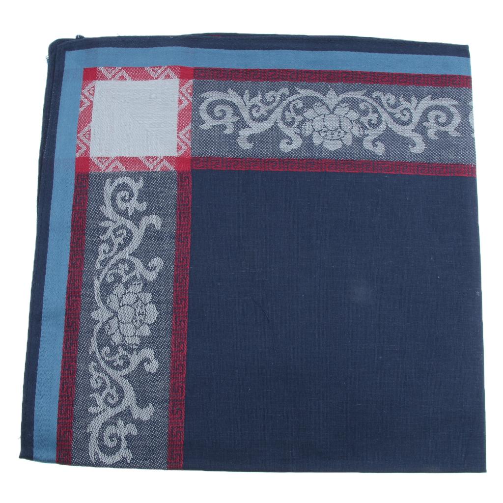 3Pcs Men's Cotton Striped Border Handkerchief Square Formal Suit Grid Hanky