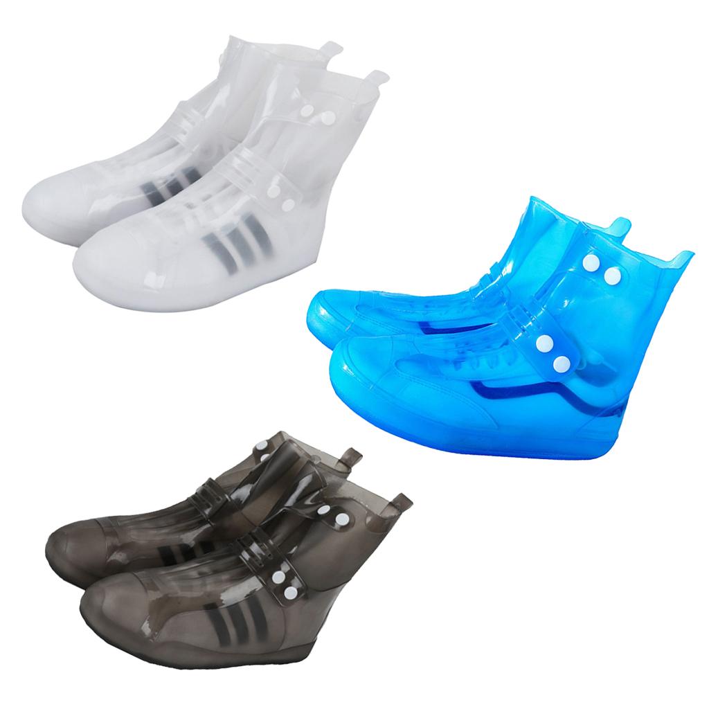 Waterproof Rain Snow Shoe Covers Foldable Thicken Sole Overshoes White M