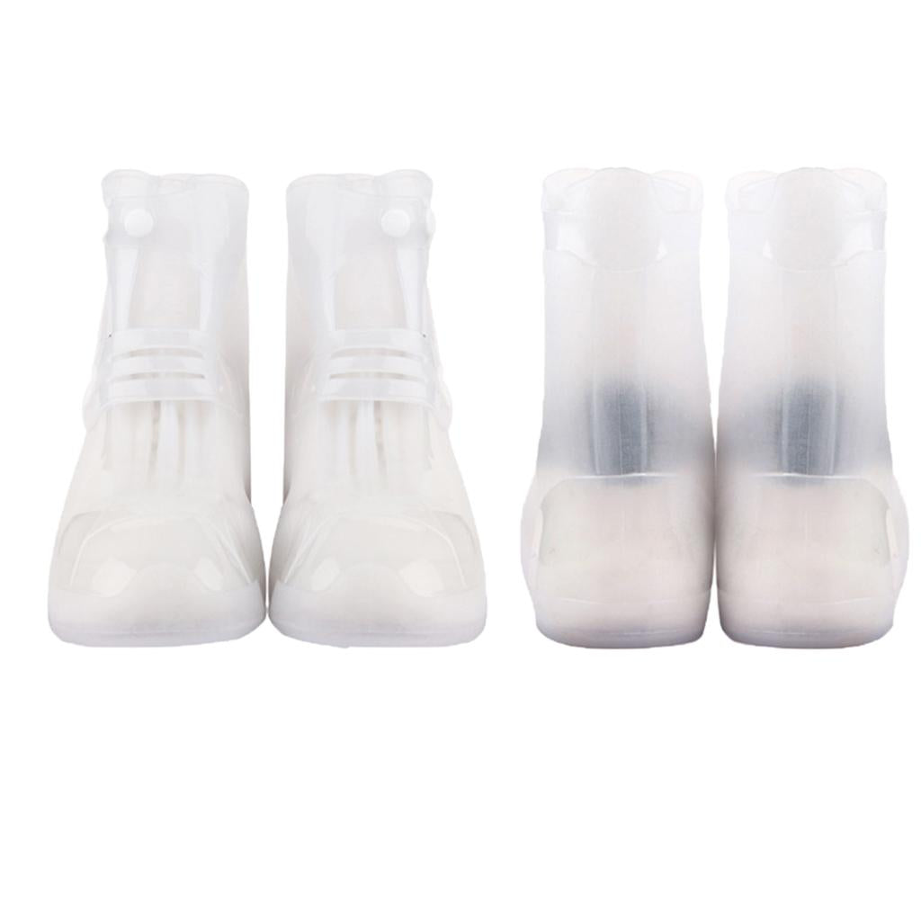 Waterproof Rain Snow Shoe Covers Foldable Thicken Sole Overshoes White XXL