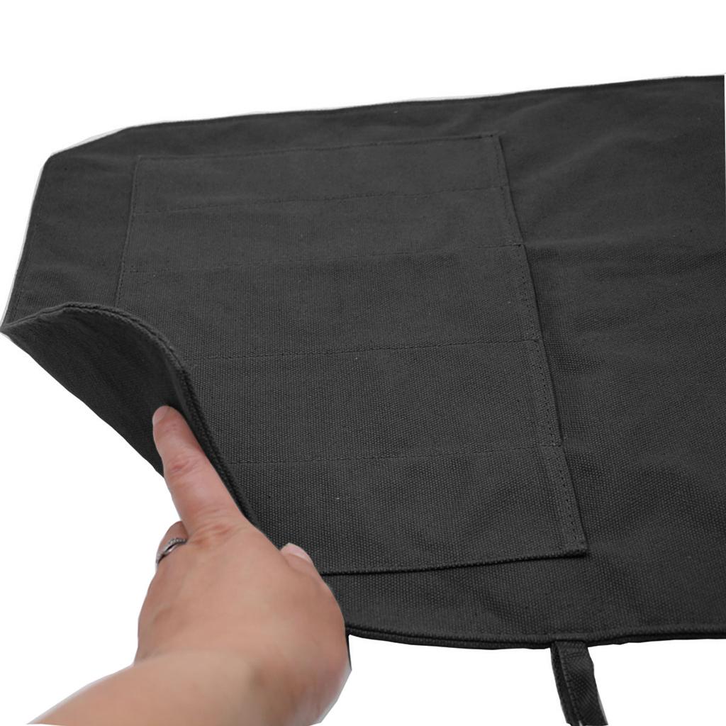 Professional Chefs Canvas Knife Wallet Carry Case Roll 5 Compartment Black