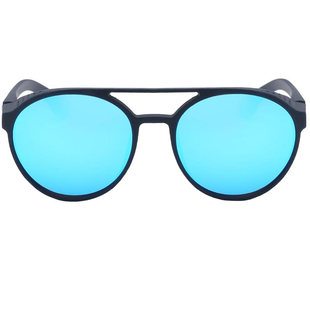Unisex Steampunk Sunglasses Shades Metal Plastic Frame Glasses Eyewear Blue