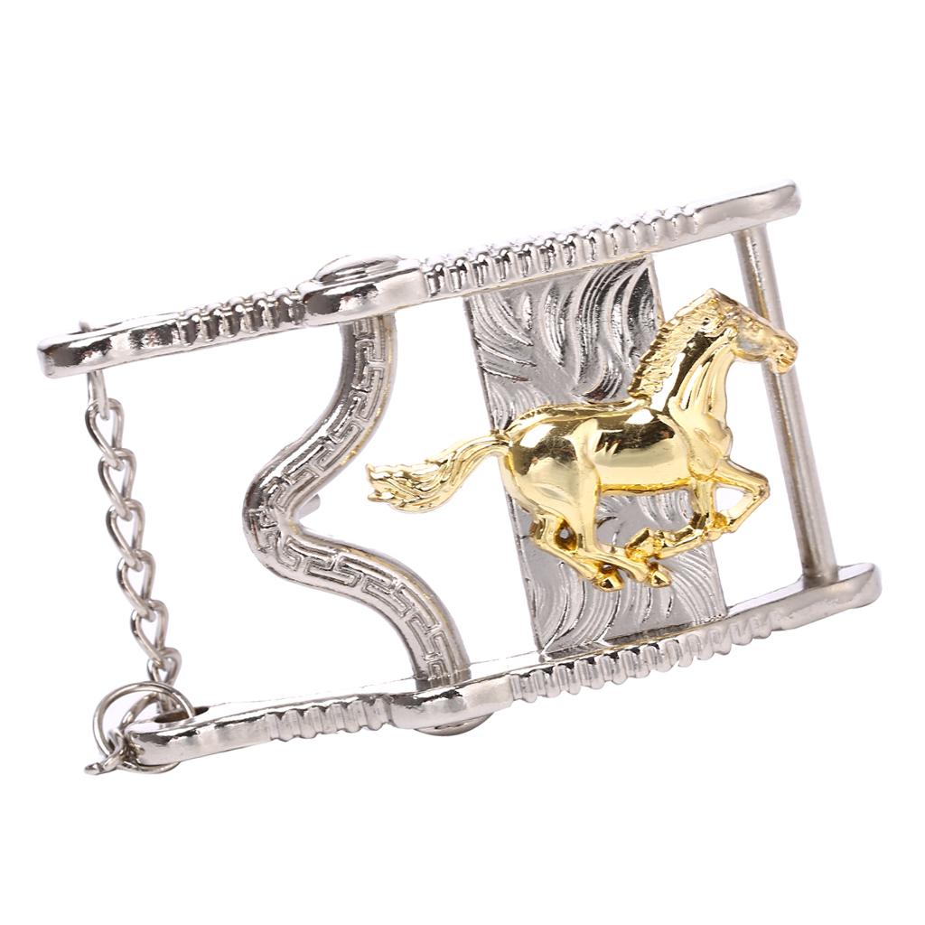 Antique Zinc Alloy Western Cowboy Rodeo Horse Head Belt Buckle for Mens 01