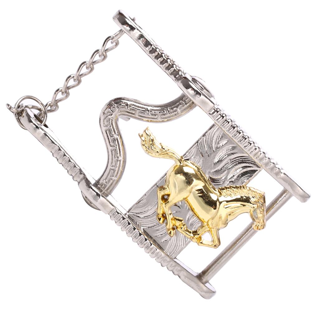 Antique Zinc Alloy Western Cowboy Rodeo Horse Head Belt Buckle for Mens 01