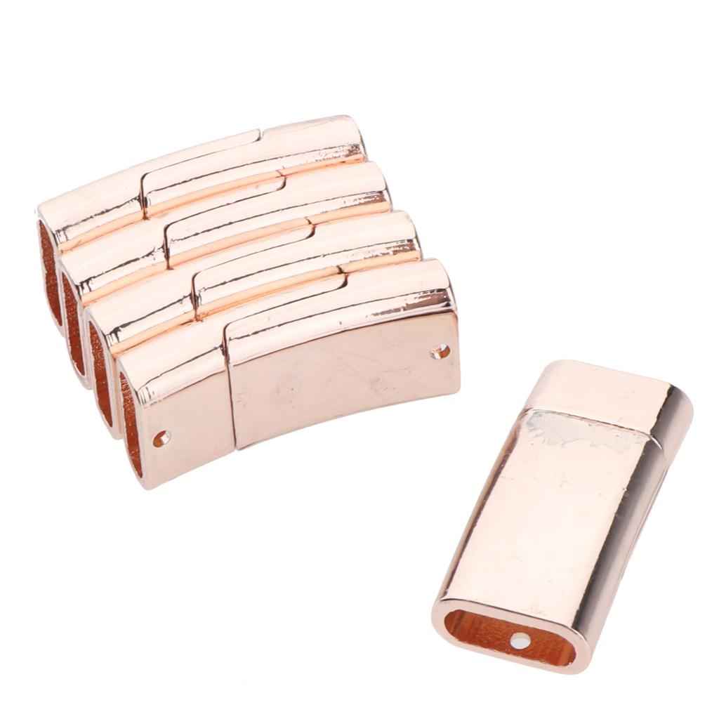 5 Pieces Magnetic Jewelry Clasps Arc-shaped Bracelet Connectors Rose gold
