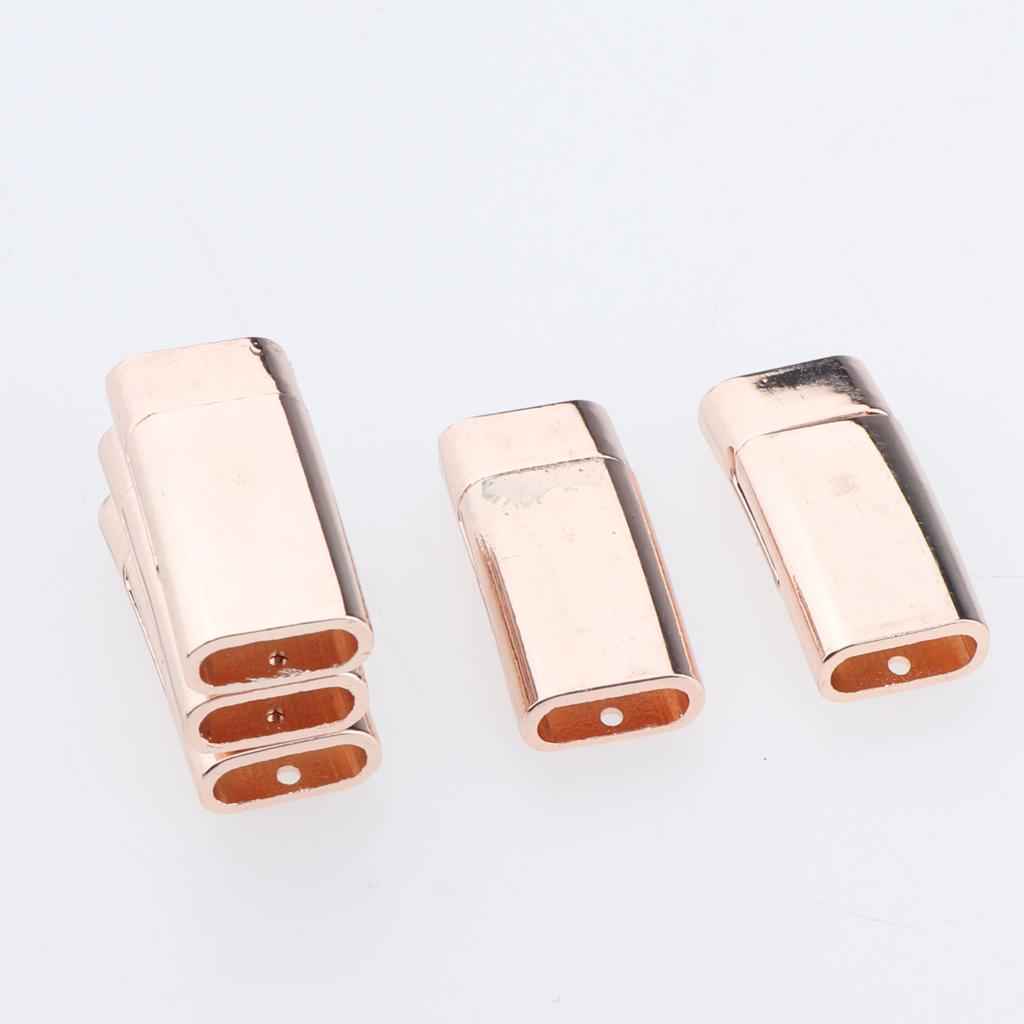 5 Pieces Magnetic Jewelry Clasps Arc-shaped Bracelet Connectors Rose gold