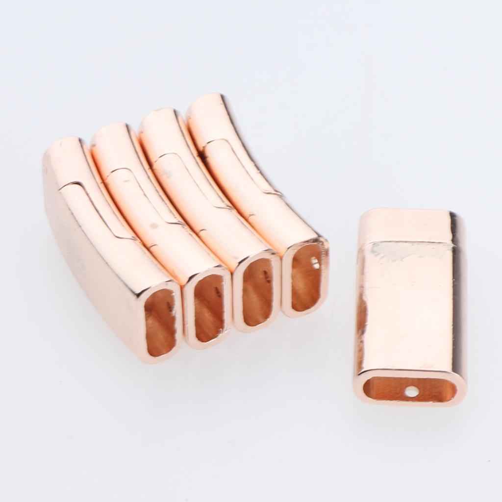 5 Pieces Magnetic Jewelry Clasps Arc-shaped Bracelet Connectors Rose gold
