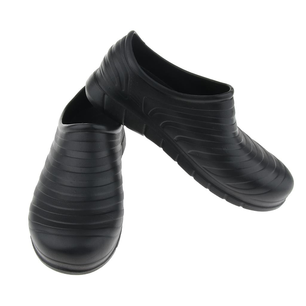 Unisex Non Slip Chef Clog Oil Water Resistant Work Lightweight Shoe Black 40