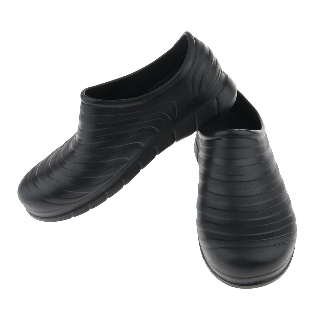 Unisex Non Slip Chef Clog Oil Water Resistant Work Lightweight Shoe Black 40