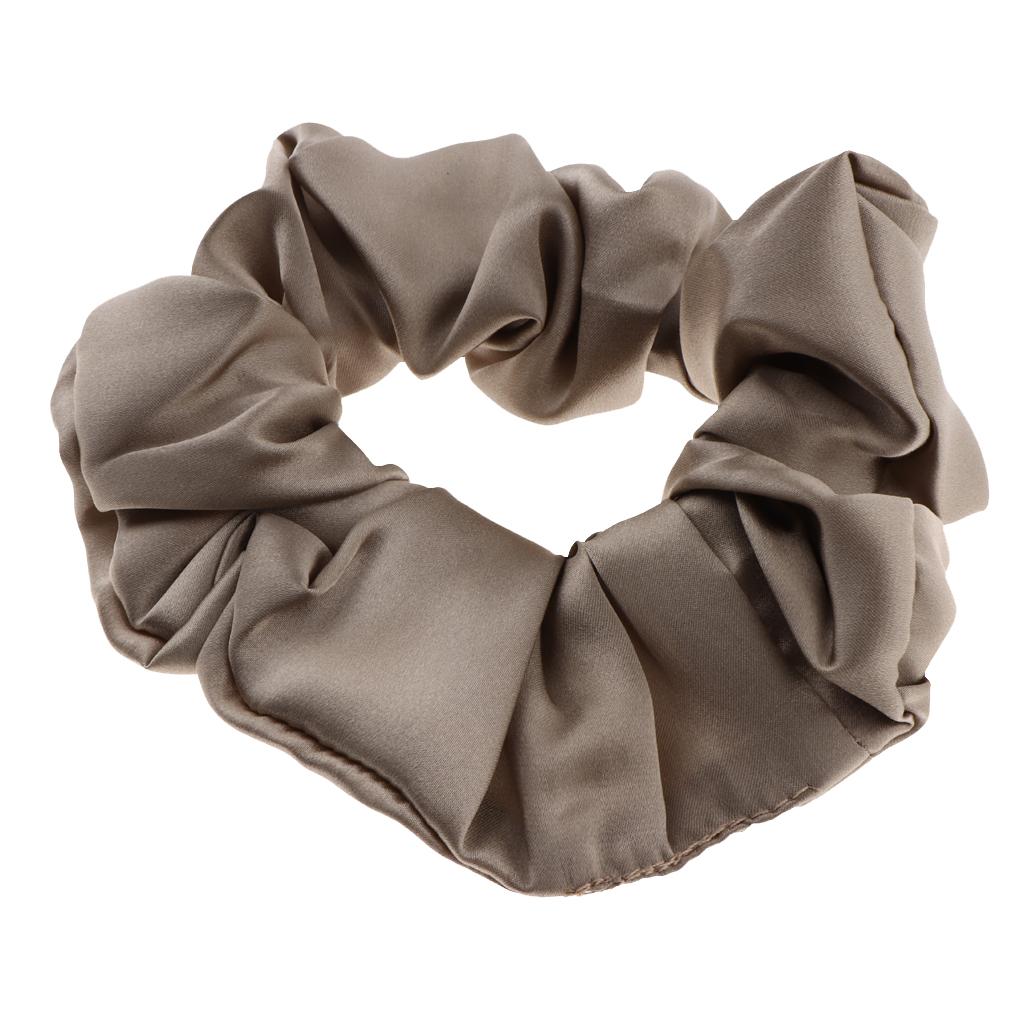 Mulberry Silk Hair Scrunchies Elastic Hair Band Soft Bobble Hair Ties Apricot