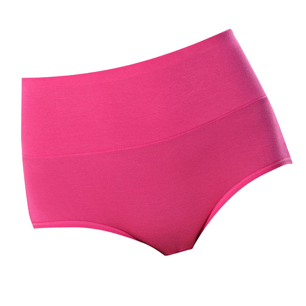 Womens Postpartum Menstrual Period Protective Cotton Panties Underwear L Rose Red