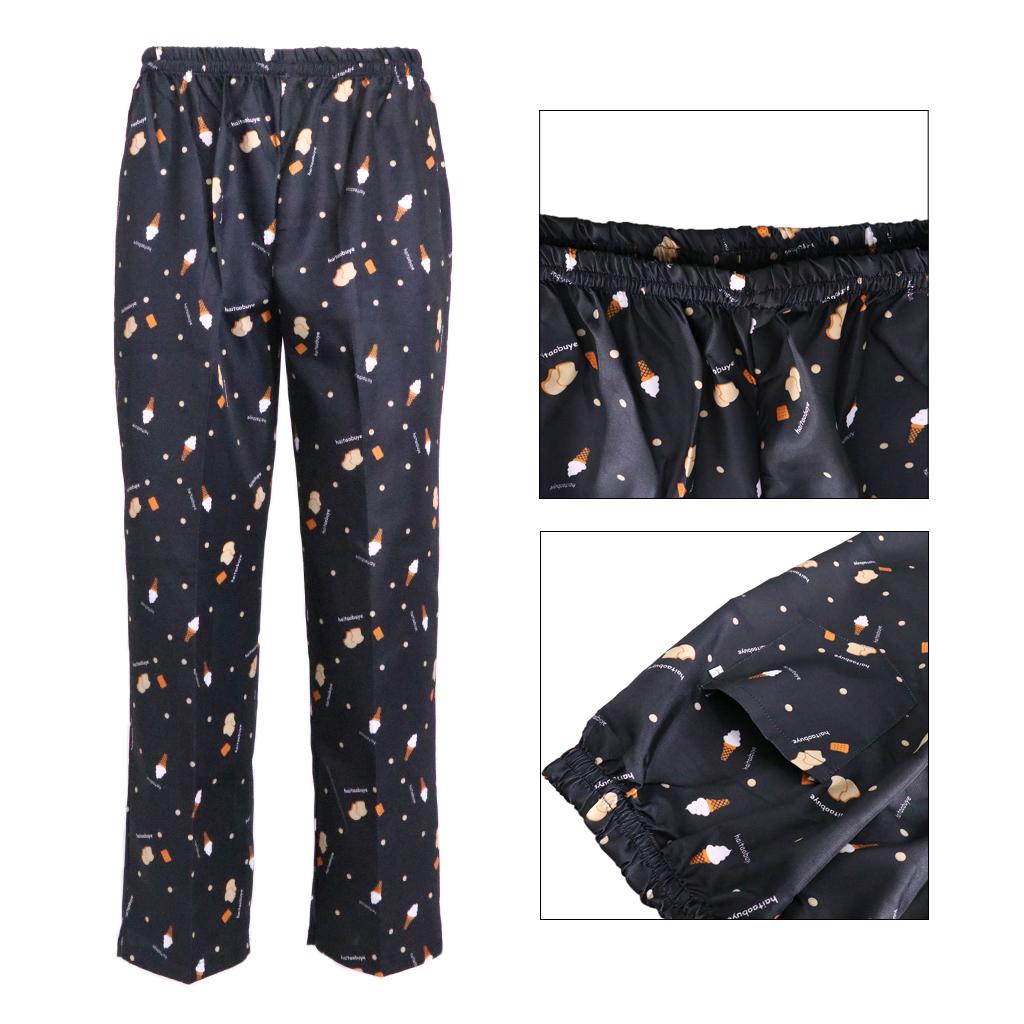 Chef Pants Uniform Cargo Baggy Pants Kitchen Work Trousers XL Ice Cream