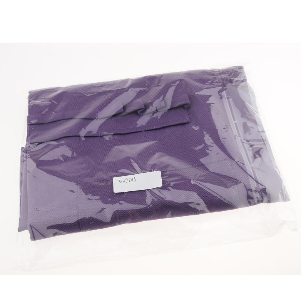 Professional Artist Apron Canvas Long Bib Painting Apron Salon Work Apron Purple