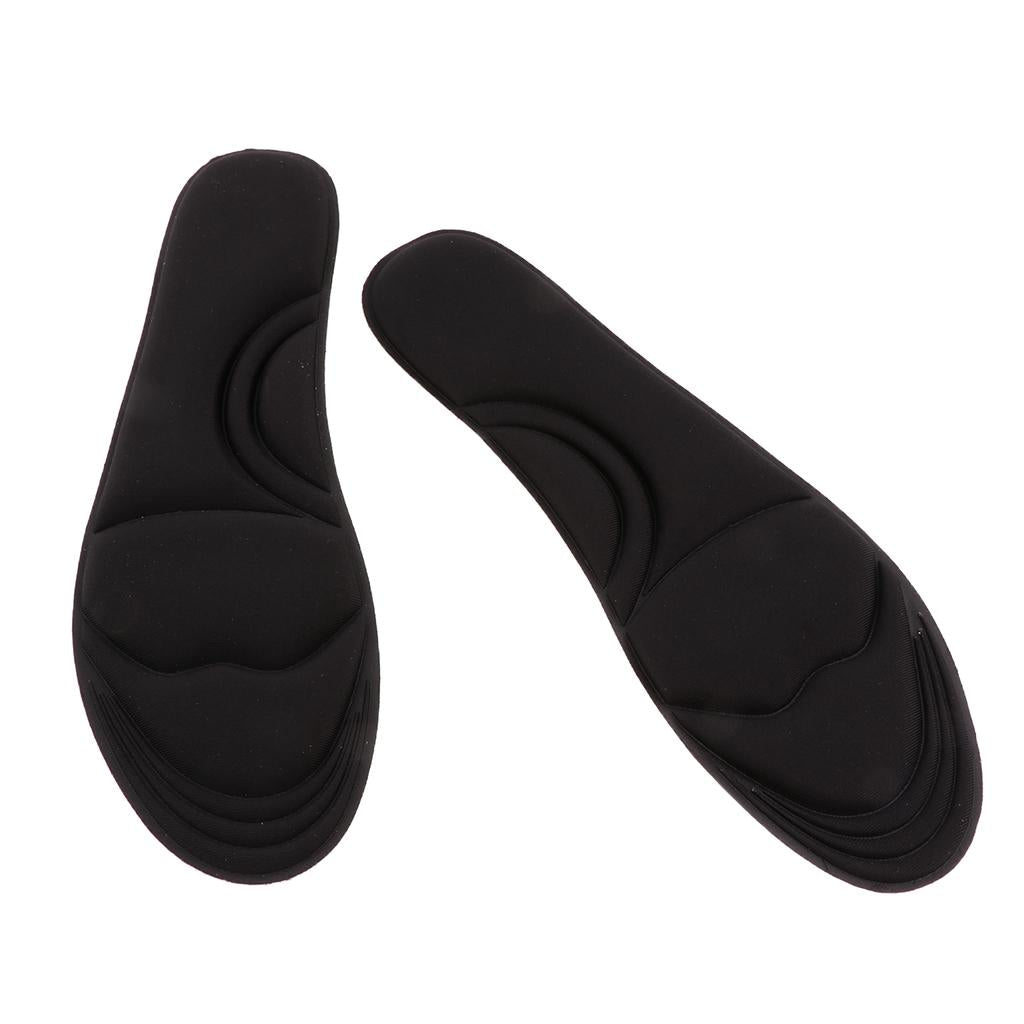 Elastic Shoe Insoles Memory Foam Unisex Insole Sport Insert Size 39-42 Black